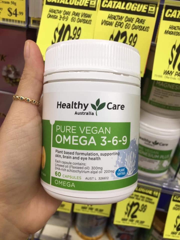 Omega 3-6-9 dành cho người ăn chay healthy care pure vegan omega 3-6-9 60 viên