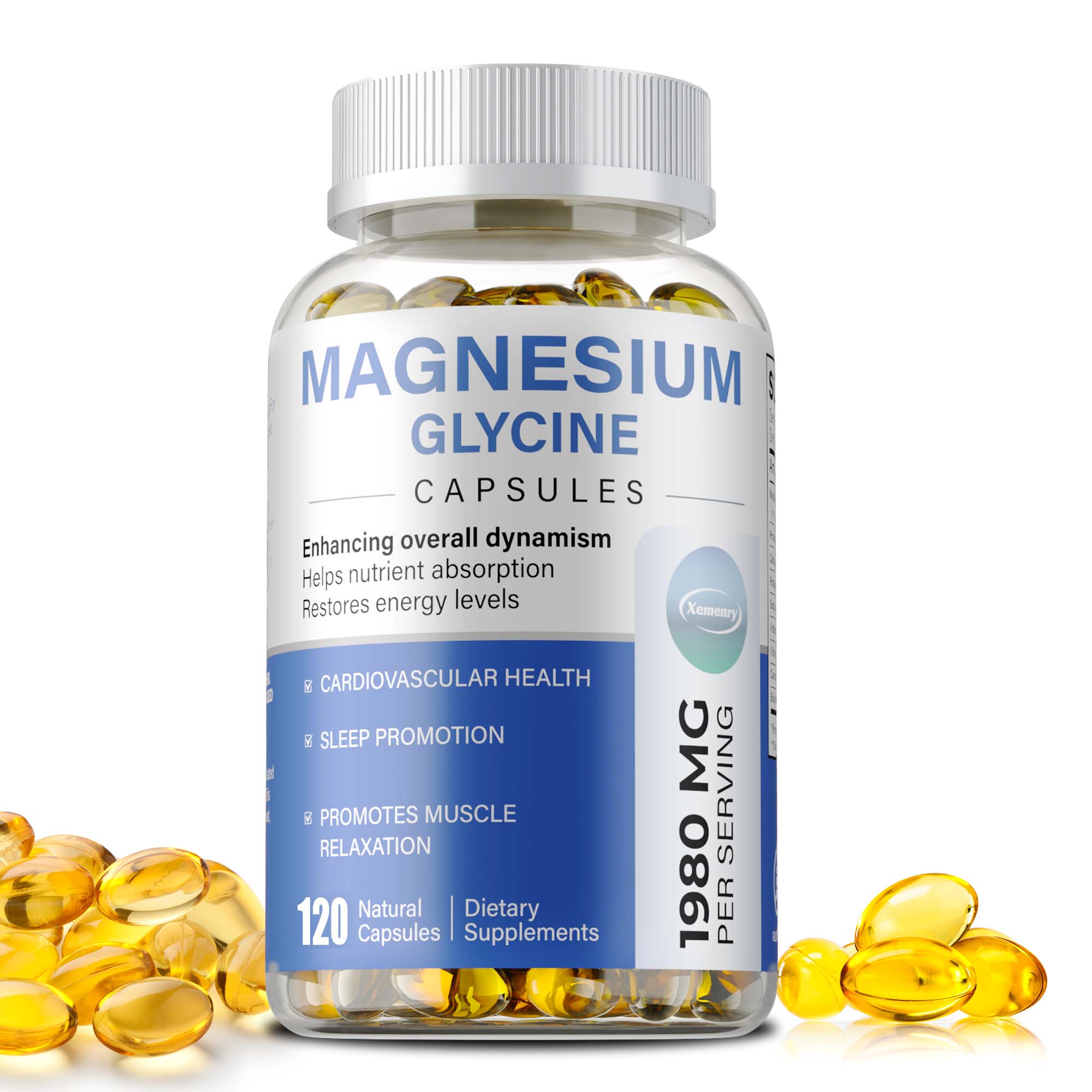 Thực phẩm bổ sung MAGNESIUM GLYCINATE có thể giúp giảm căng thẳng, cải thiện giấc ngủ, bảo vệ sức khỏe tim mạch, hệ thần kinh cơ và quá trình trao đổi chất.