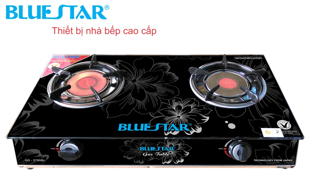 Bếp gas hồng ngoại Bluestar NG-5790BC Đầu đốt CERAMIC tiết kiệm gas - BH Chính hãng 01 năm