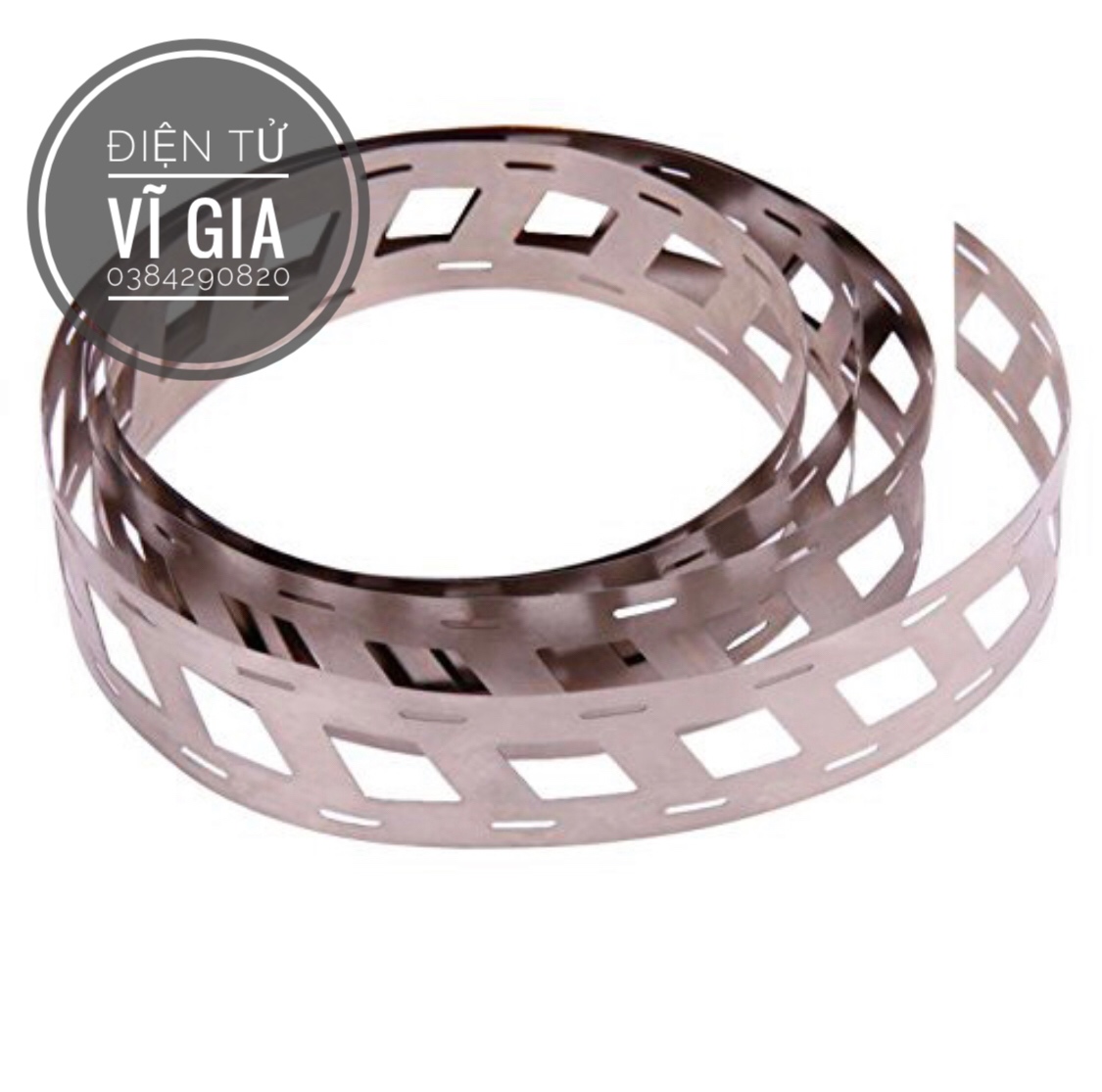 Kẽm xéo vuông hàn cell pin 18650 đôi 2 hàng dày 0.15 rộng 25.5mm