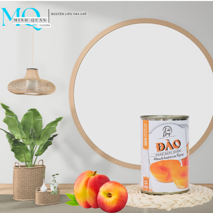 Đào ngâm nước đường Cát Long 425gr
