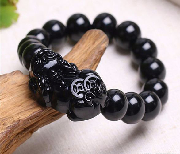 Vòng đeo tay thạch anh đen tỳ hưu  - phong thủy may mắn phát tài