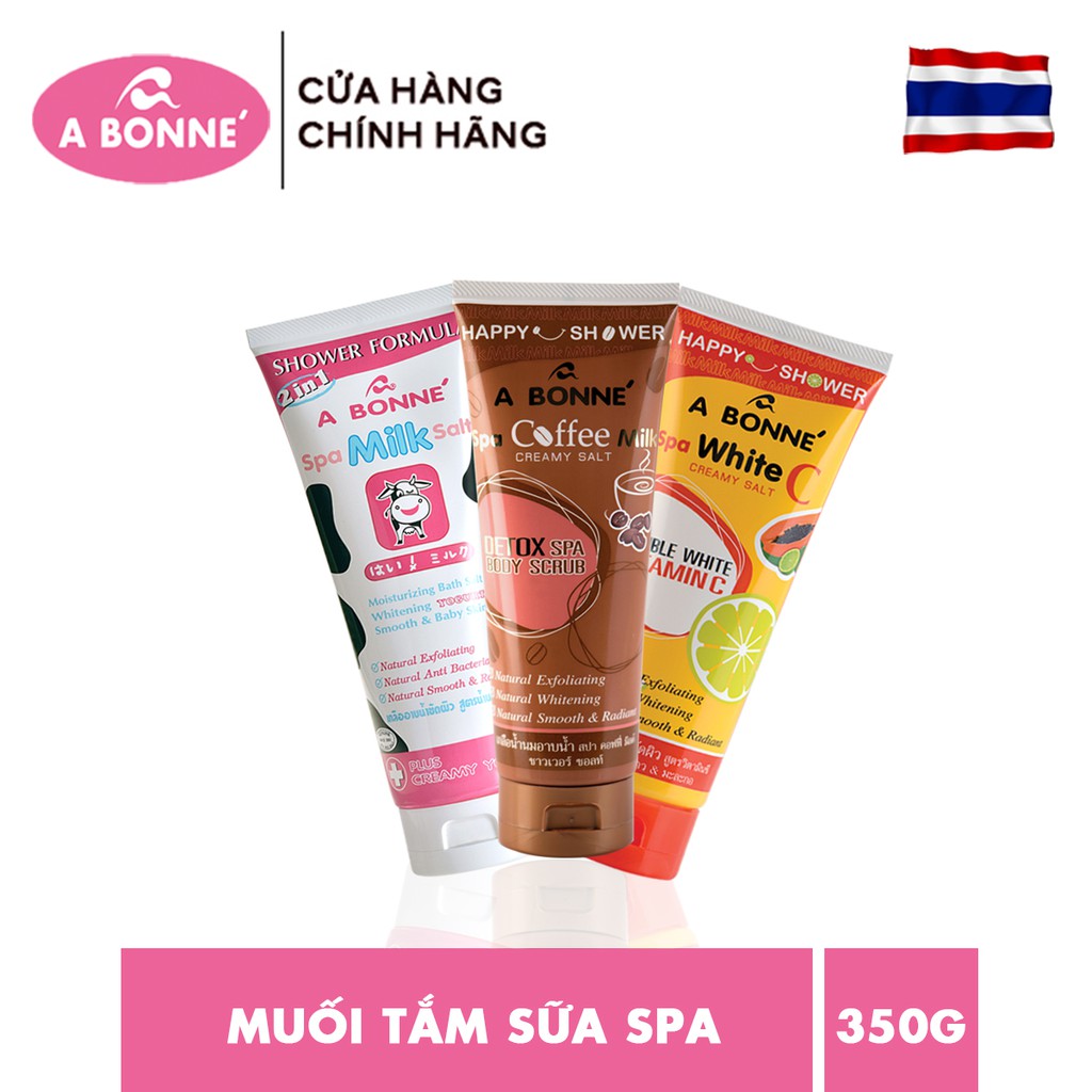 Muối tẩy tế bào chết spa abonne dạng tuýp 350g
