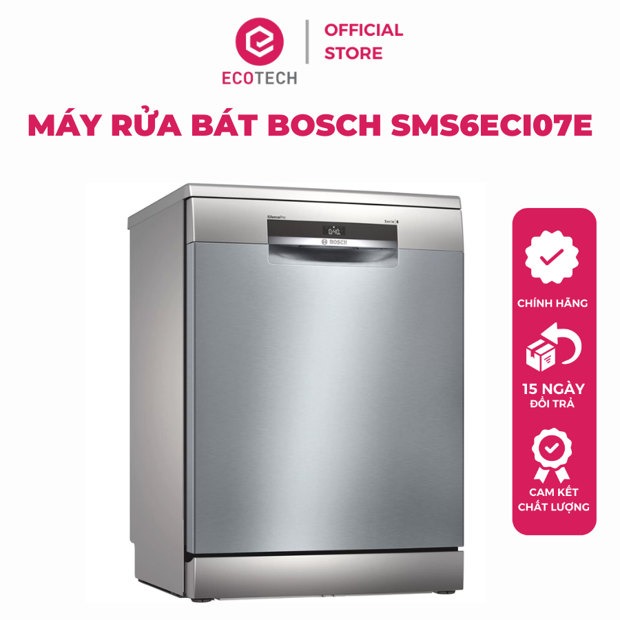 Máy rửa chén bosch sms6eci07e công suất 14 bộ nhập khẩu từ đức - hàng chính hãng