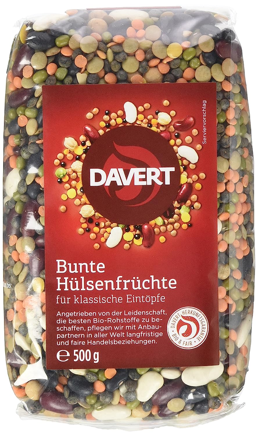 Hỗn hợp các loại đậu hữu cơ Davert - 500gr