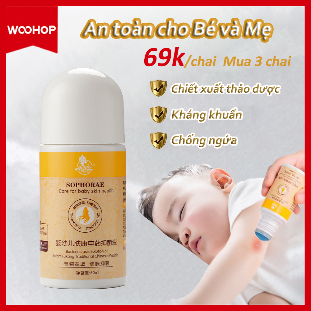 Lăn bôi muỗi đốt và côn trùng cắn cho bé 50ml giải ngứa nhanh chóng trị mụn nhọt, mề đay, rôm sảy
