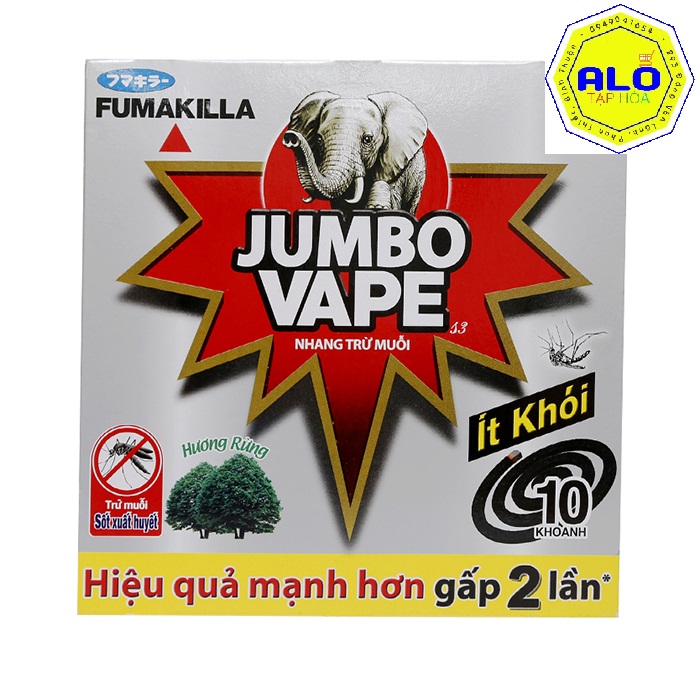 Nhang muỗi Jumbo ít khói hương rừng 10 khoanh