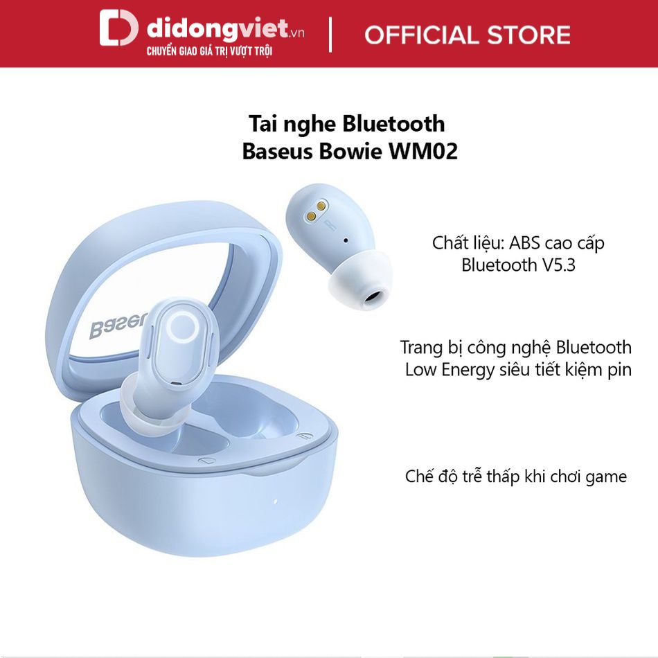 Tai nghe Bluetooth Baseus Bowie WM02 True Wireless Earphones