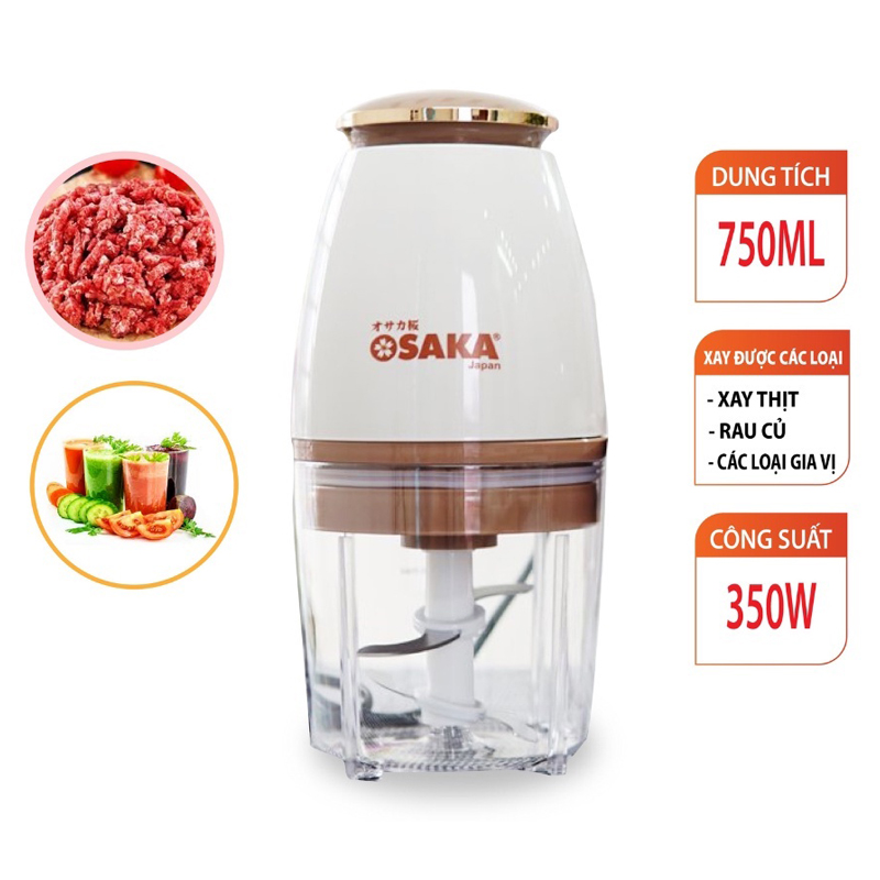 Máy xay osaka nắp đồng chia vạch - máy xay sinh tố đa năng osaka 750ml máy xay thịt, cá, xay thực phẩm