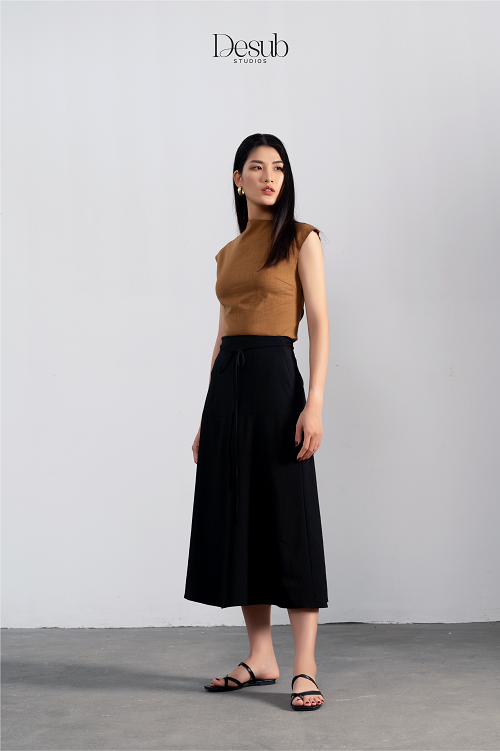 Desub Studios Chân váy đũi Glenda Linen Skirt