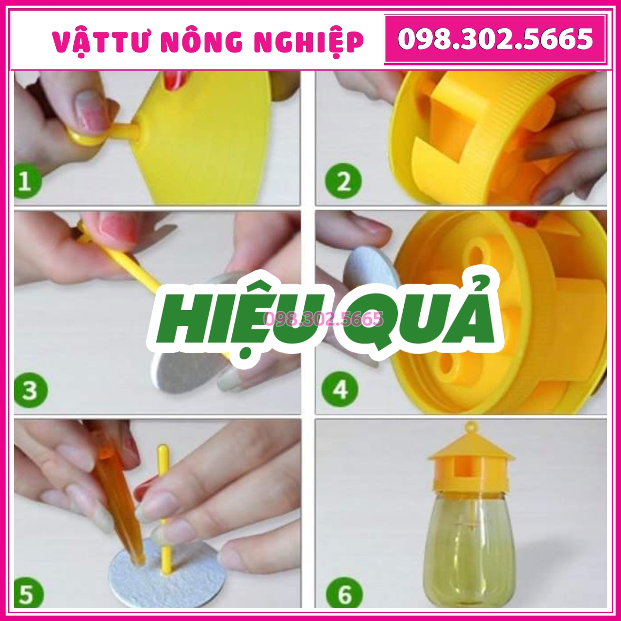 2 Bộ Dụng cụ bẫy Ruồi vàng, Ruồi Muỗi Ong, Ruồi Dấm hiệu quả