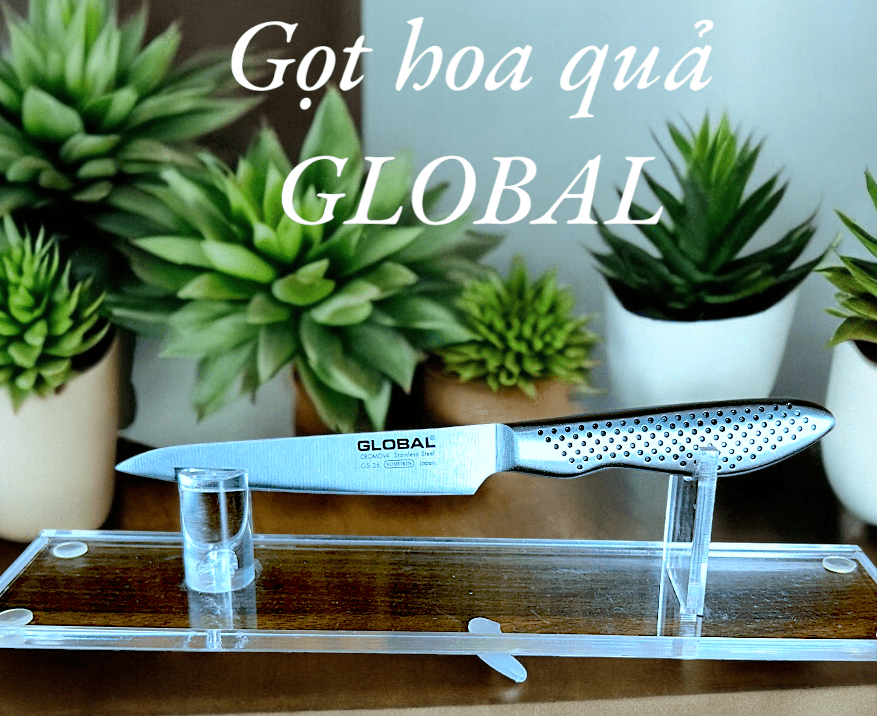 (Chính Hãng) Dao Gọt Trái Cây Hoa Quả Cao Cấp Global 220 mm Nhật Bản