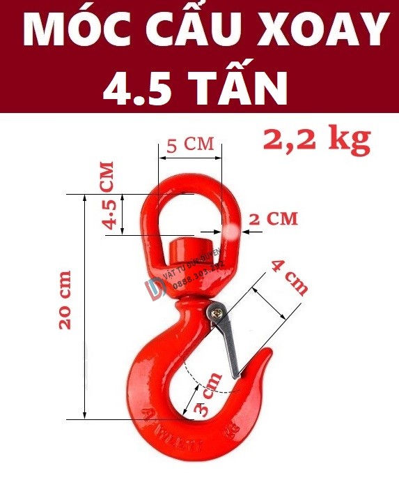 Móc Cẩu Xoay [ 4.5 tấn ]