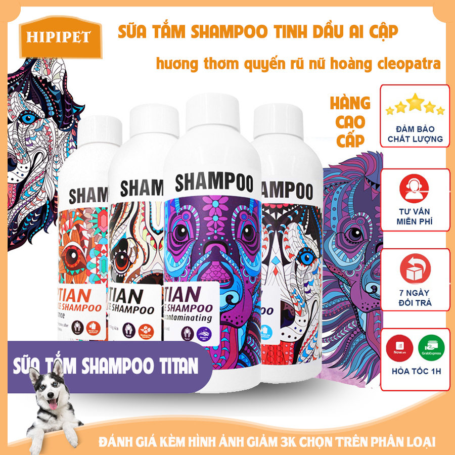 Sữa tắm chó mèo Sampoo – Chiết xuất từ tinh dầu Ai Cập chất lượng cao – Dưỡng lông, ngừa bênh về da-500ml