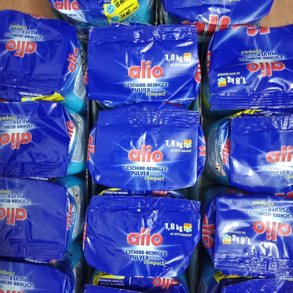 Bột rửa bát alio 1.5kg dùng cho máy rửa bát hàng mới về