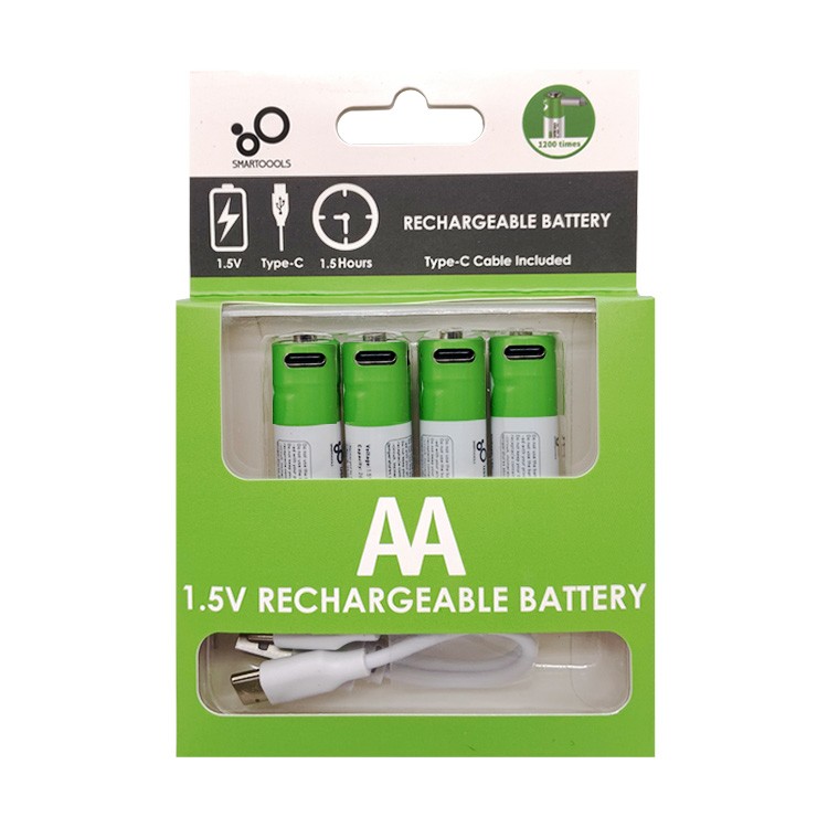 Pin aa-aaa sạc cổng type-c lithium battery aa 1.5v - 2600mwh- pin aaa 1.5v 550mwh pin đồng hồ mouse pc mic karaoke