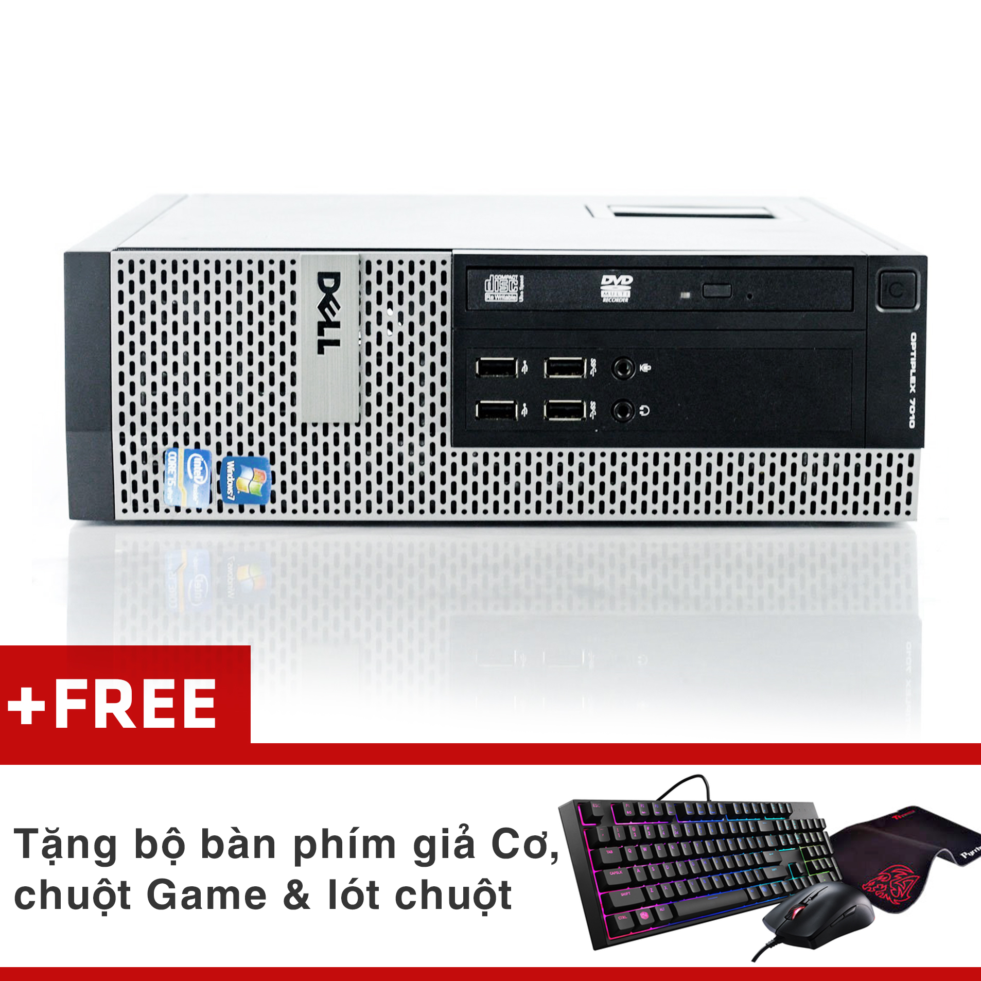 Siêu Hót - Thùng CPU DELL OPTIPLEX 7010 SFF (CPU Core I3 3220, Ram 16GB, SSD 240GB) + Bộ Quà Tặng - Hàng Nhập Khẩu