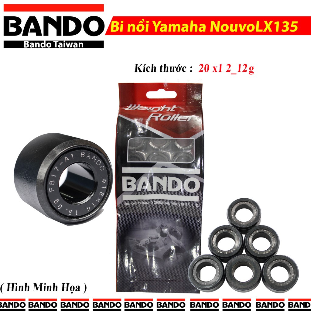 Bi nồi bando 12g cho xe yamaha nouvo lx 135, nouvo 5, 6, luvias, janus