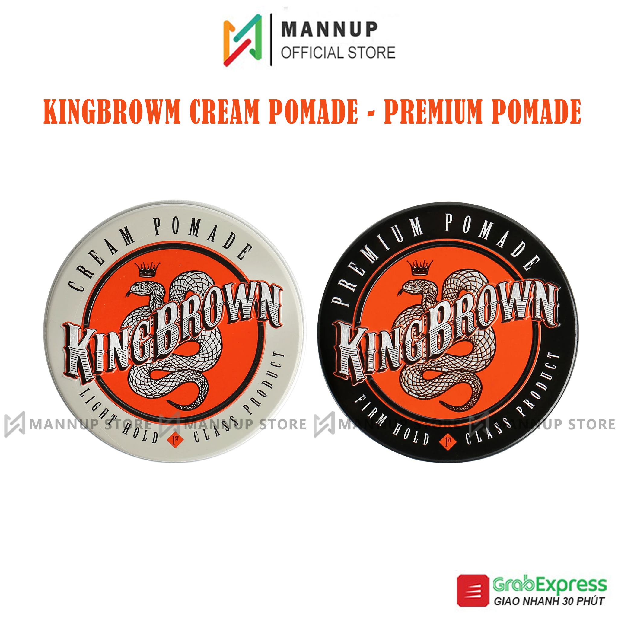Sáp Vuốt Tóc King Brown Cream Pomade - Premium Pomade 75g