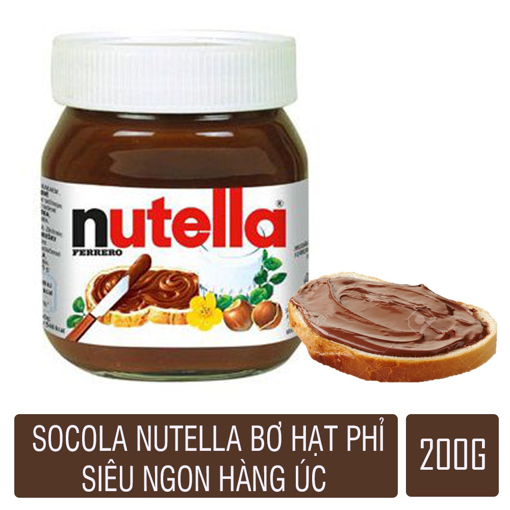 Nutella socolate hạt phỉ 200g nhập khẩu Úc vị ngọt dịu siêu ngon