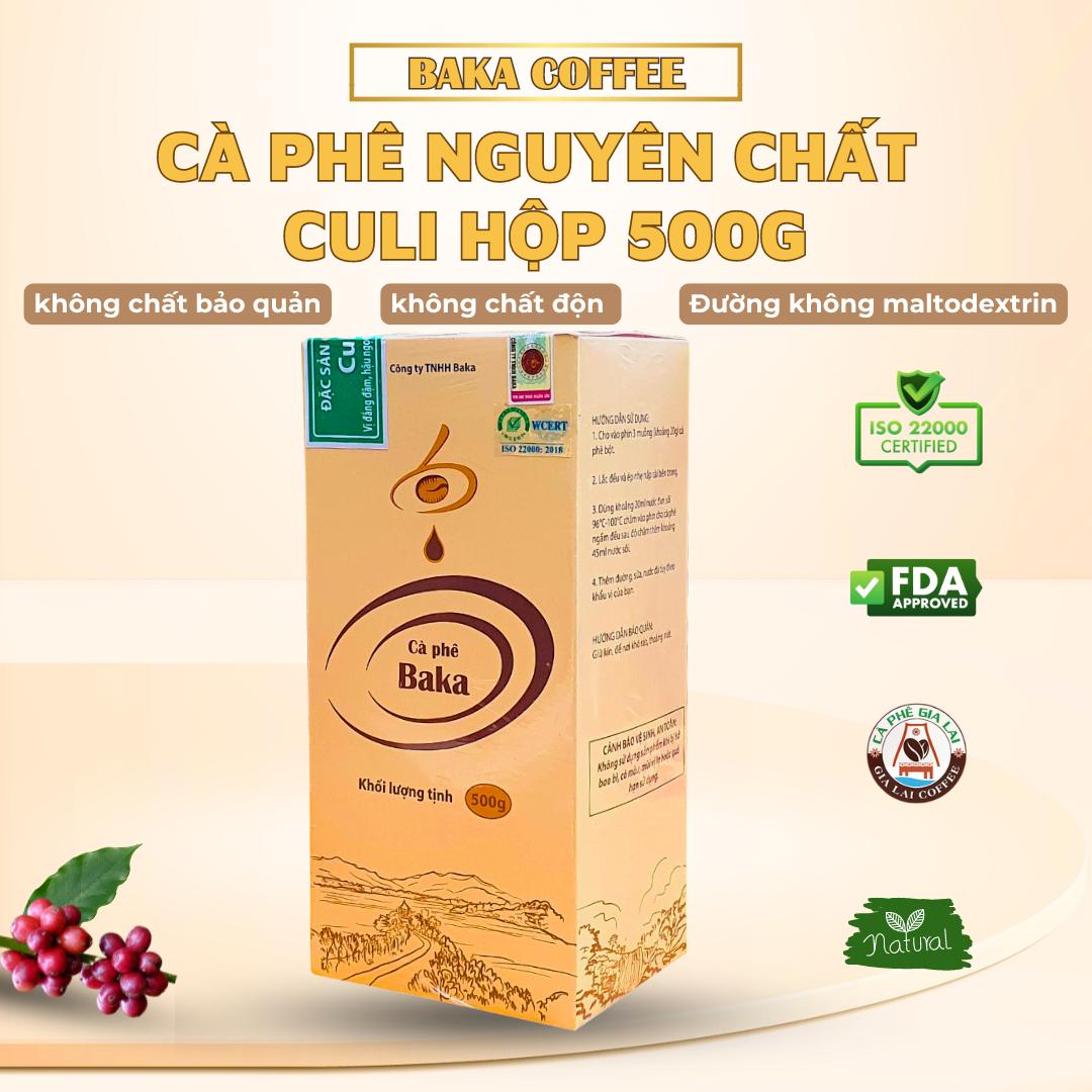 Cà Phê Nguyên Chất Baka - Culi (Hộp 500g)