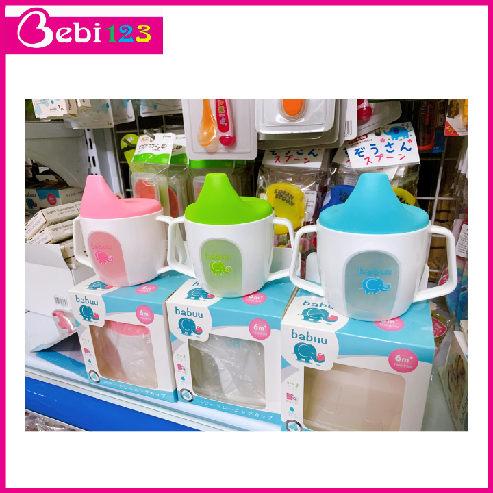 Ly Cốc tập uống 2 tay cầm Baby Babuu Nhật Bản 150ml cho bé