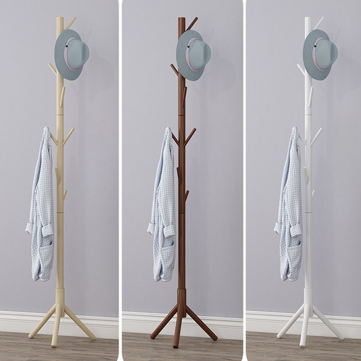 Cây treo quần áo đứng, gỗ tự nhiên phong cách Scandinavian, Bắc Âu