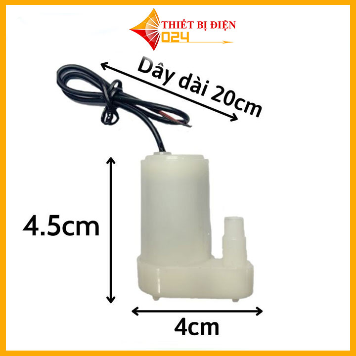Máy bơm chìm mini 3-5vdc 1.5m ống thẳng đứng
