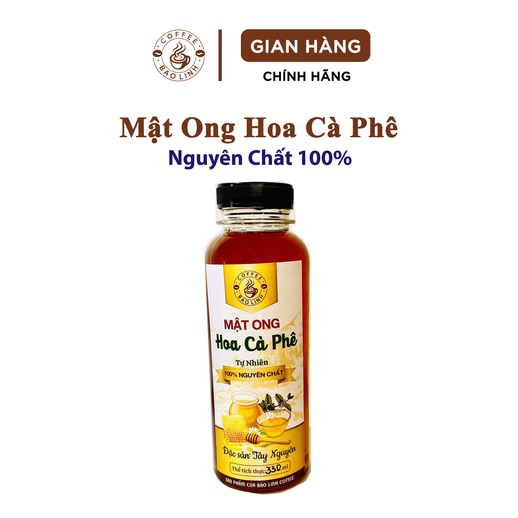 330ml mật ong nguyên chất hoa cà phê bảo linh coffee