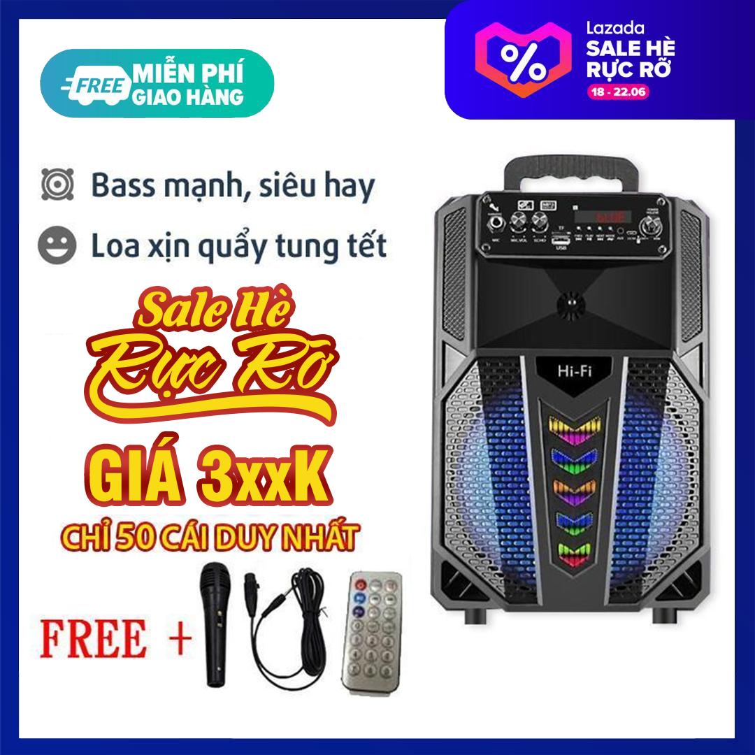 [TẶNG MIC KARAOKE] -LOA THÙNG LOA KẸO KÉO BUNBEA - ÂM THANH ẤM- Đèn LED 7 MÀU TRONG NGOÀI - CHỈNH NHẠC CHUYÊN NGHIỆP - HỖ TRỢ THẺ NHỚ/USB BT-09