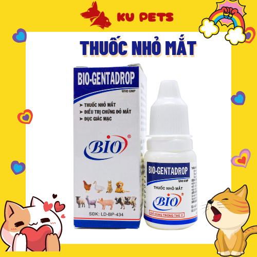 Thuốc Nhỏ Mắt Cho Chó Mèo Bio Gentadrop 10 ml