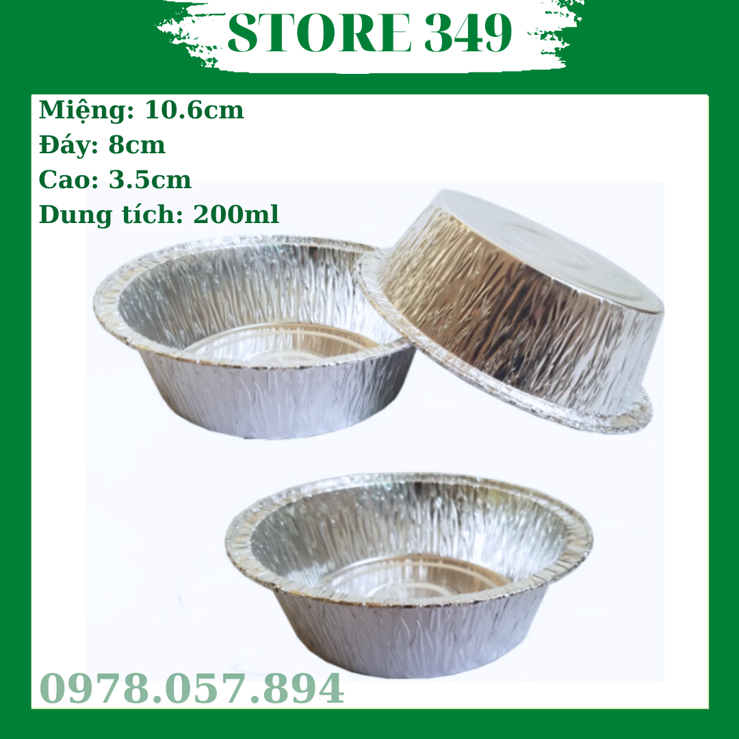 50 - 100 khay giấy bạc tròn 1230