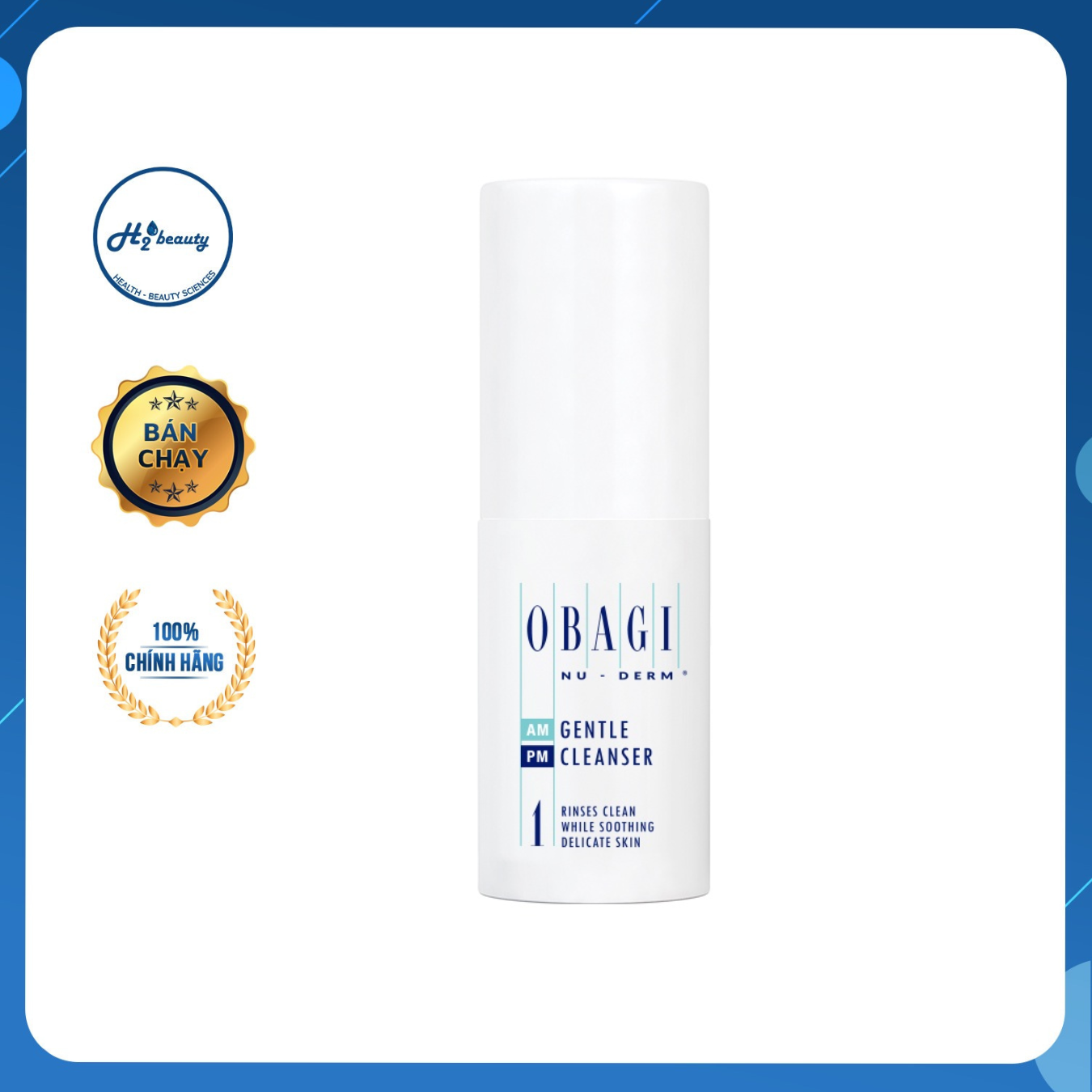Srm obg nuderm gentle cleanser 1 dành cho da khô, làm sạch sâu, dưỡng ẩm, giúp da sạch sẽ, mịn màng - 20ml