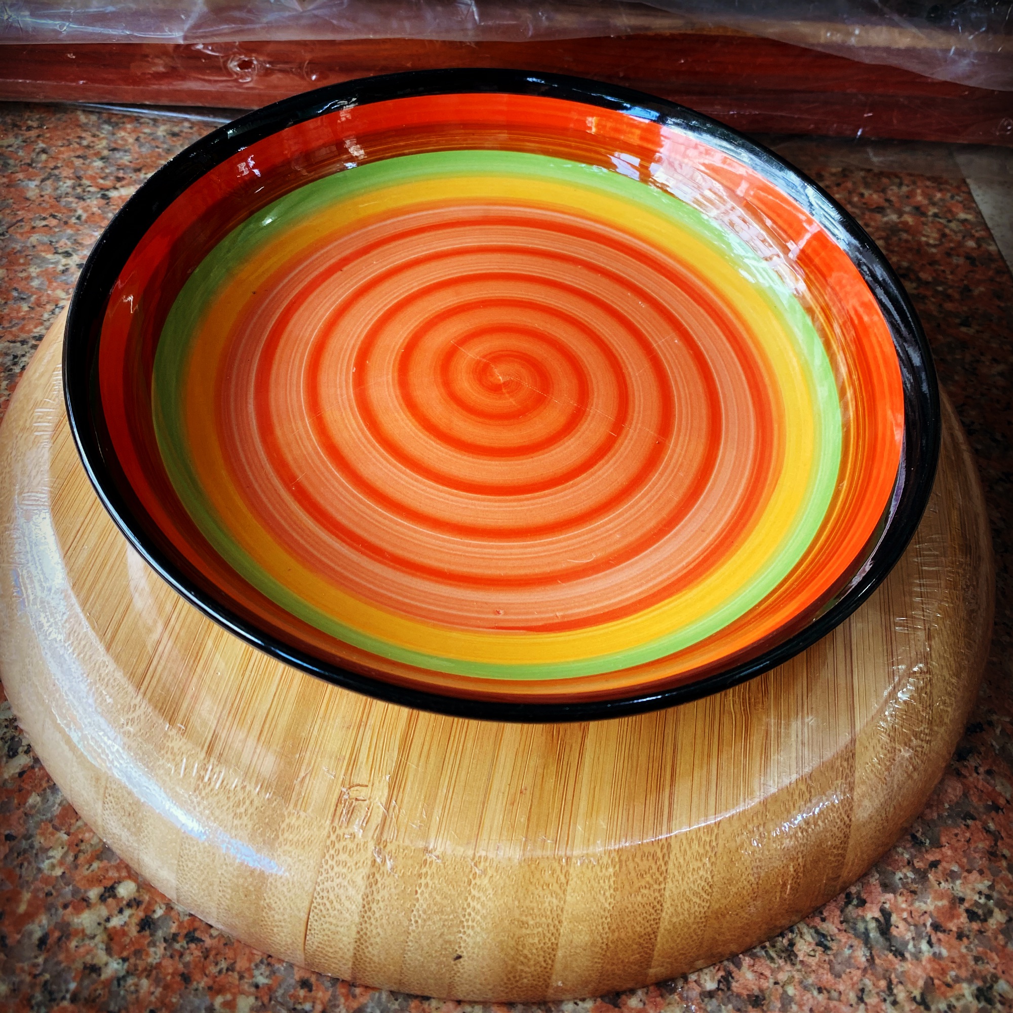 Dĩa 18 cm bảy màu