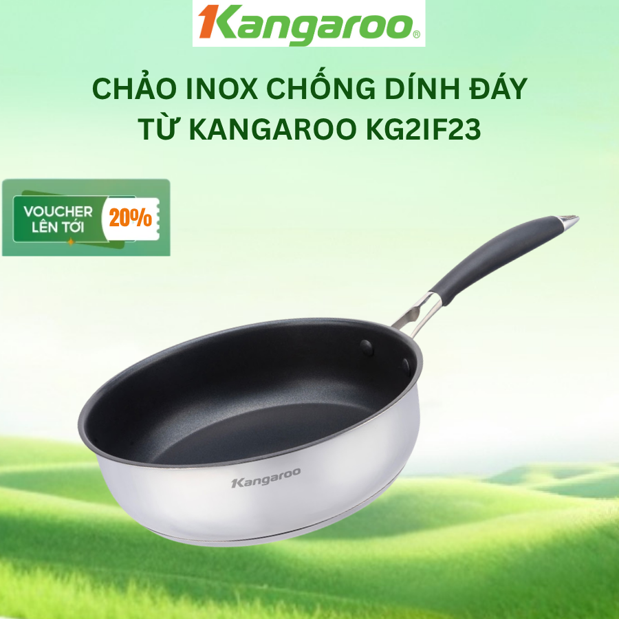 Chảo inox chống dính đáy từ Kangaroo KG2IF24
