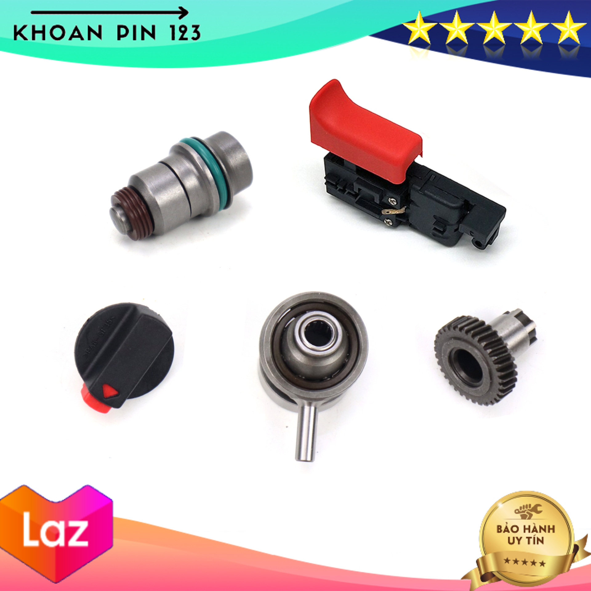 Linh kiện máy khoan bê tông Bosh 2-26 bánh răng, bi chao, bát búa, công tắc, nút chuyển...