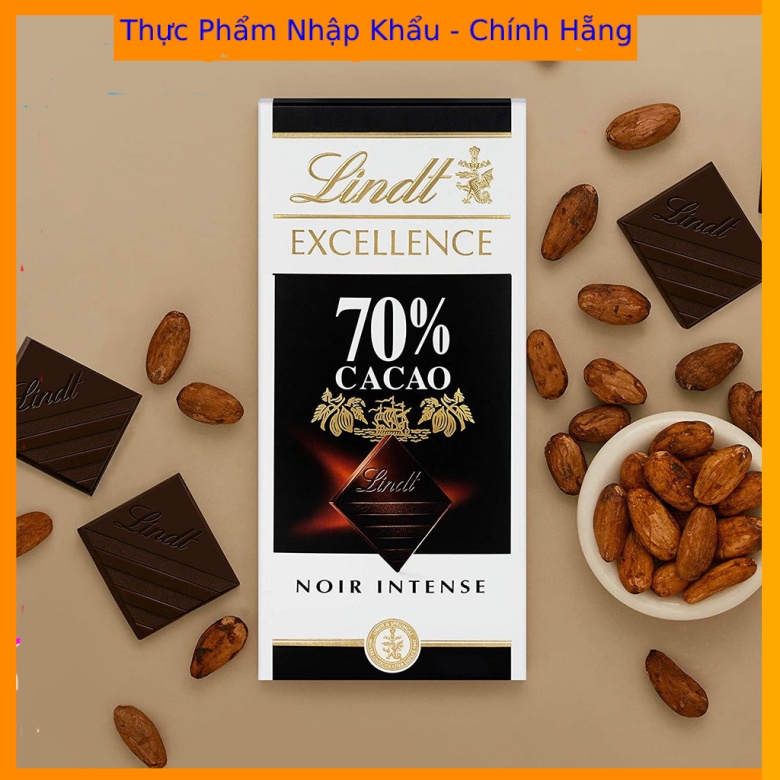 Socola Lindt Excellence 70% cacao Nhập Khẩu Thụy Sỹ Thanh 100G