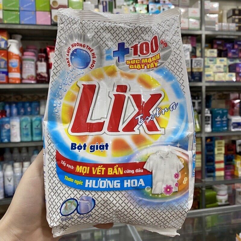 Bột giặt Lix Extra hương hoa bịch 250g - xà bông giặt quần áo thơm lâu
