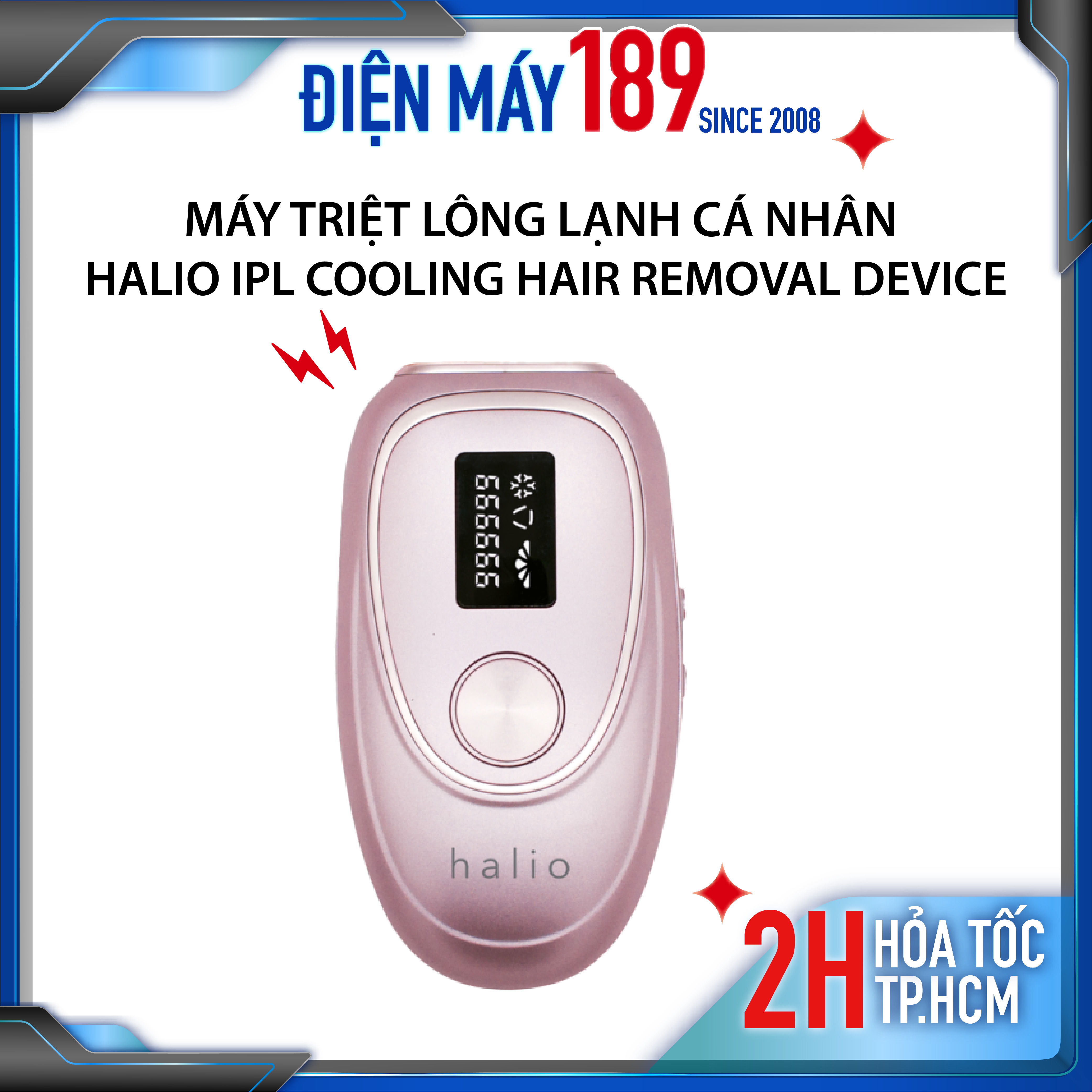 Máy Triệt Lông Lạnh Cá Nhân Halio IPL Cooling Hair Removal Device - Hàng chính hãng, bảo hành 12 tháng