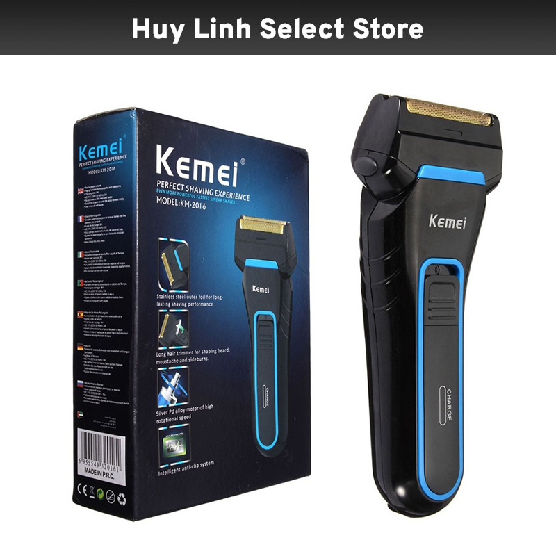 Máy cạo râu khô Kemei KM 2016 - Hệ thống lưỡi kép có trục lò xo