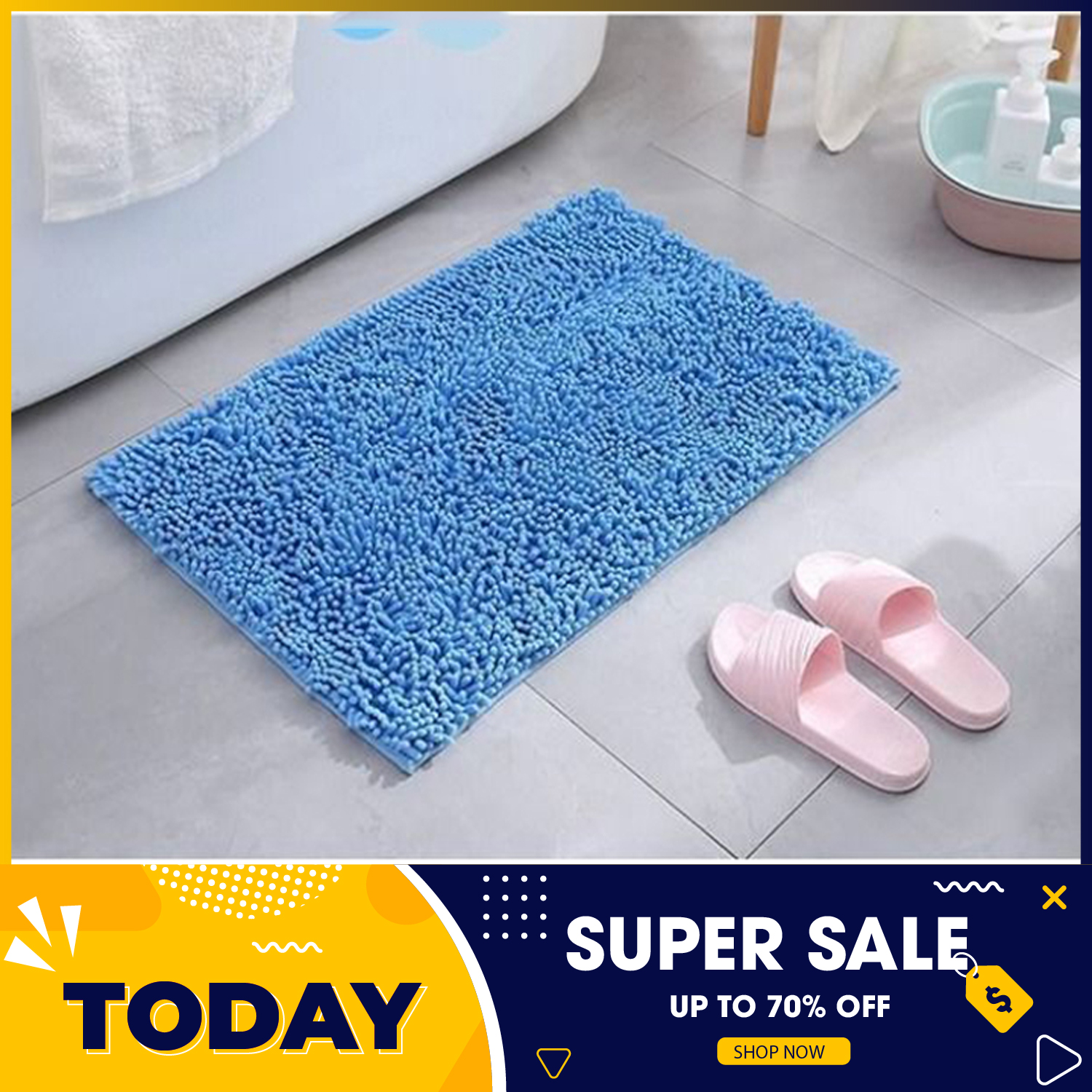Thảm lau chân san hô Thái Lan siêu thấm chống trượt 35x50cm - Thảm nhà tắm siêu thấm - Thảm san hô - Thảm siêu thấm hút - Thảm san hô chống trượt