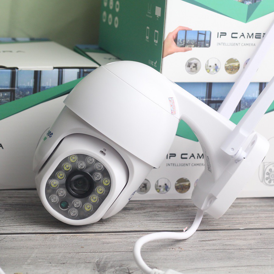 CAMERA IP WIFI PTZ YOOSEE 8 LED HD1080 kèm thẻ nhớ 32G - Xoay 360 độ, chống nước - PTZ MINI 16 LED