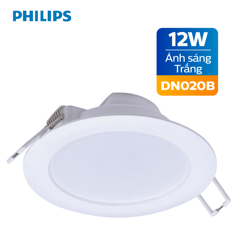 Đèn philips led downlight âm trần dn020b 12w 6500k - ánh sáng trắng