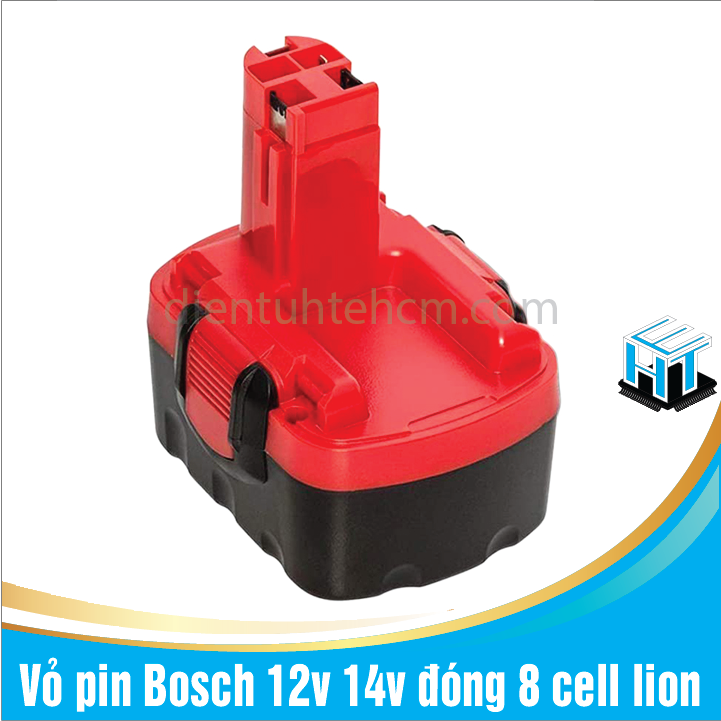 Vỏ pin đỏ 12v 14v đóng 8 cell lion