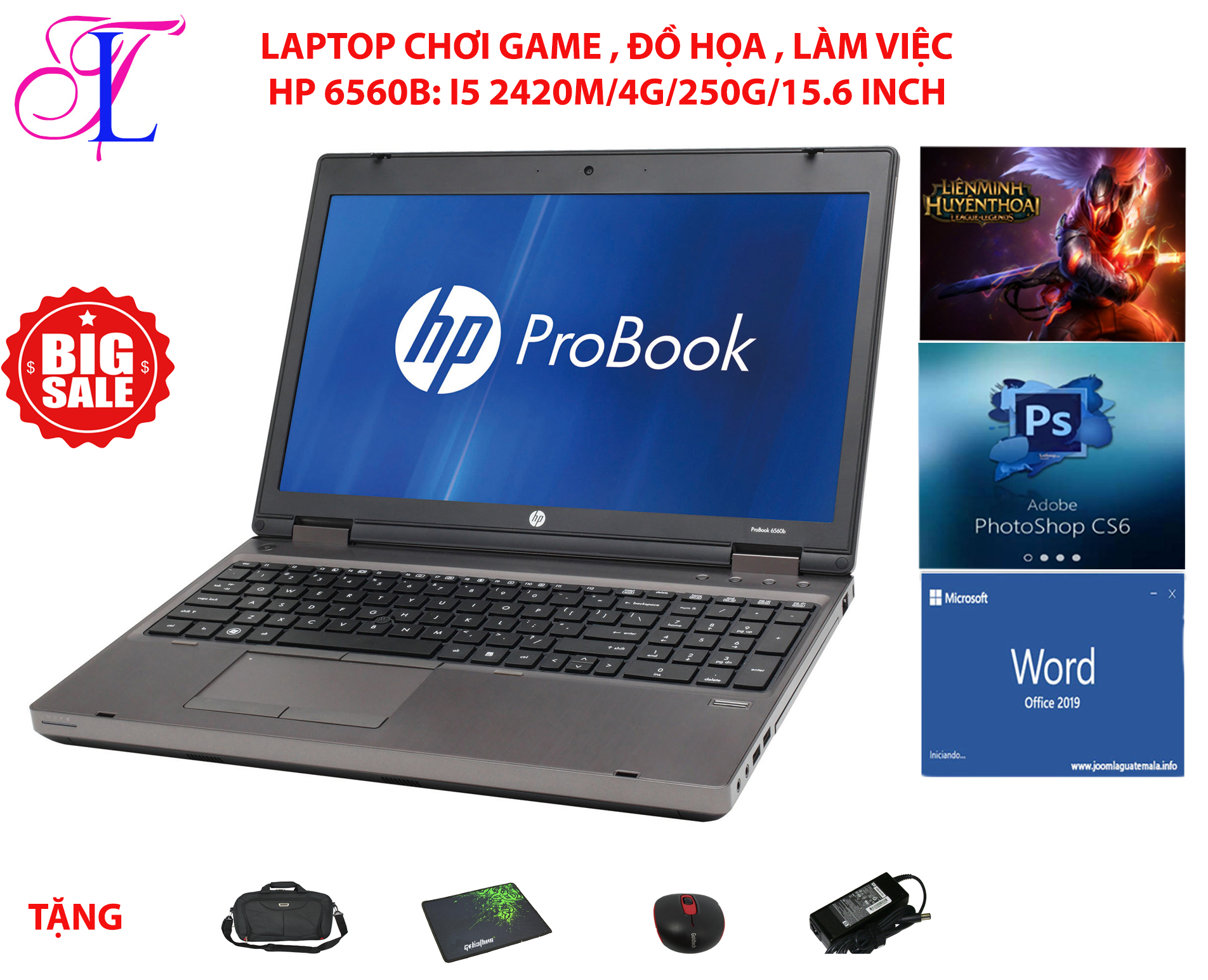 Laptop probook 6560b core i5 2410m ram 4g ổ hdd 250g hàng nhập khẩu màn 15,6