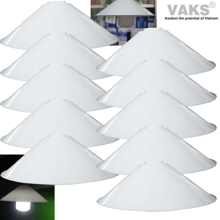 10 cái chụp đèn chống mưa chống chói kích thước 245mm x 78 mm - 119 - nhựa abs - sx tại việt nam