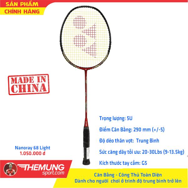 Vợt yonex nanoray 68 lt đỏ 2019