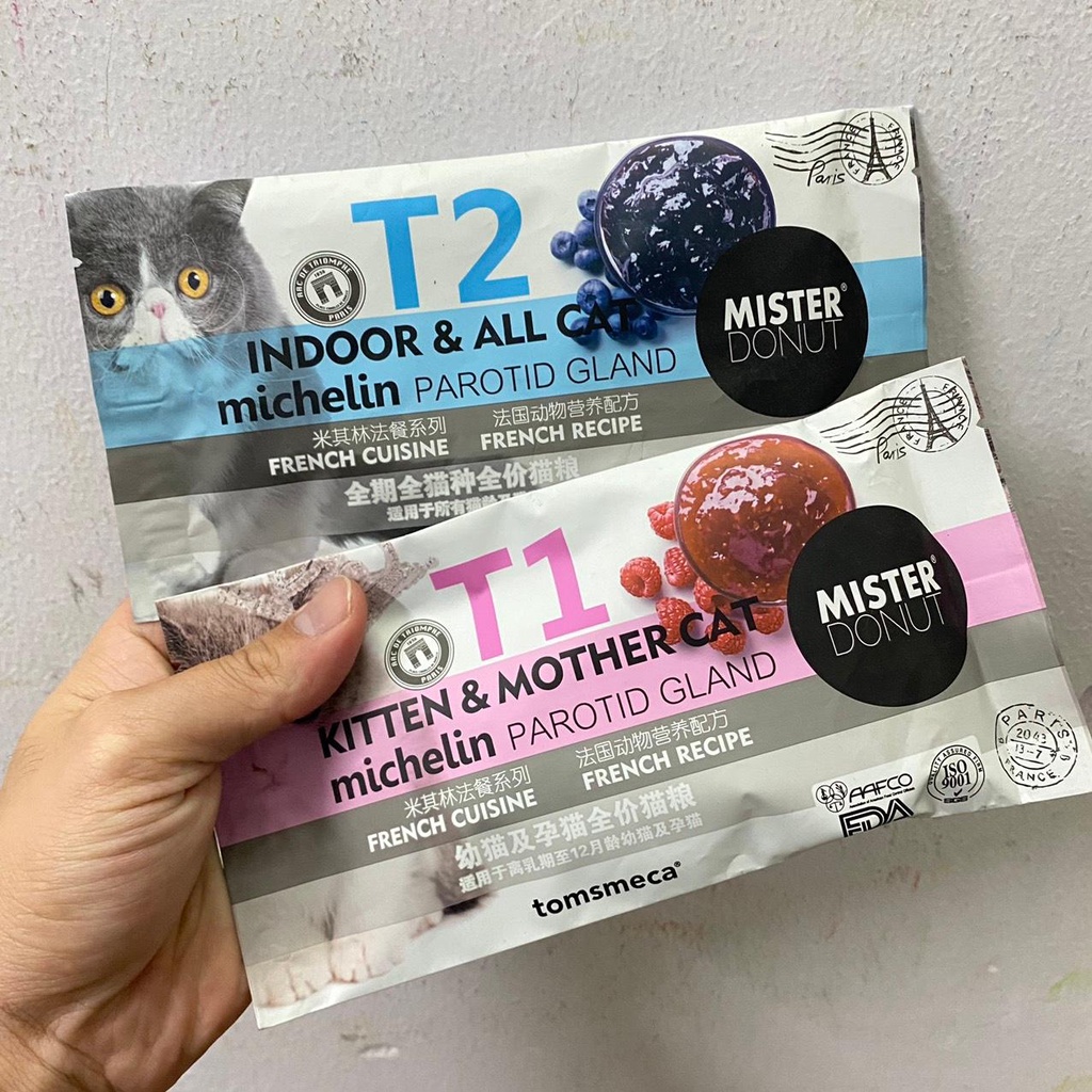 Gói dùng thử hạt mister donut cho mèo t1 & t2 - gói 50g