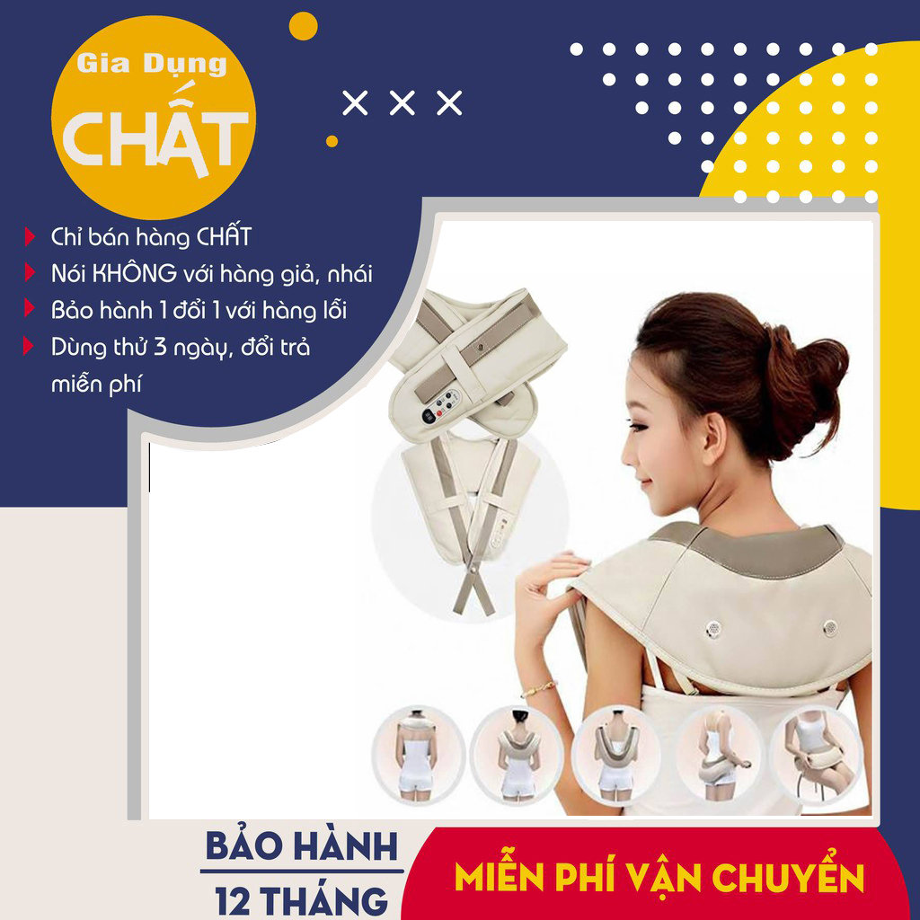 Đai massage đấm lưng-vai-cổ-gáy toàn thân siêu tiện lợi - Bảo hành 12 tháng