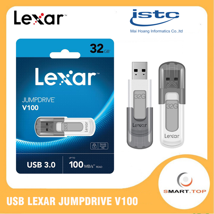 Usb lexar jumpdrive v100 32gb 3.0 | usb s80 32gb 3.1, tốc độ cao - chính hãng mai hoàng phân phối
